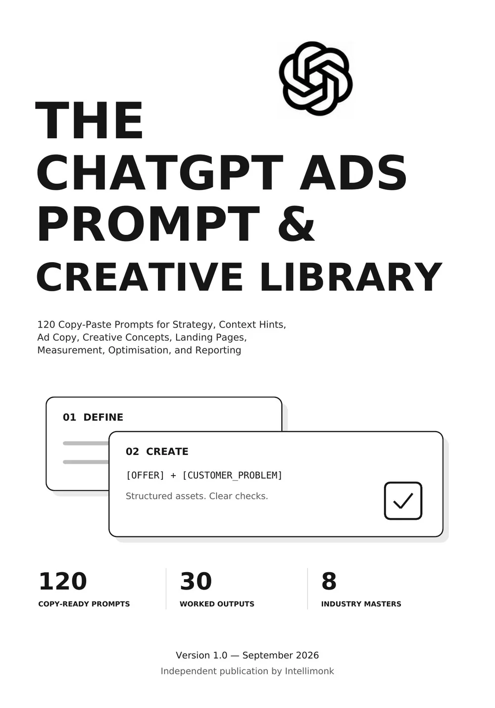Cover of the ChatGPT Ads Prompt and Creative Library